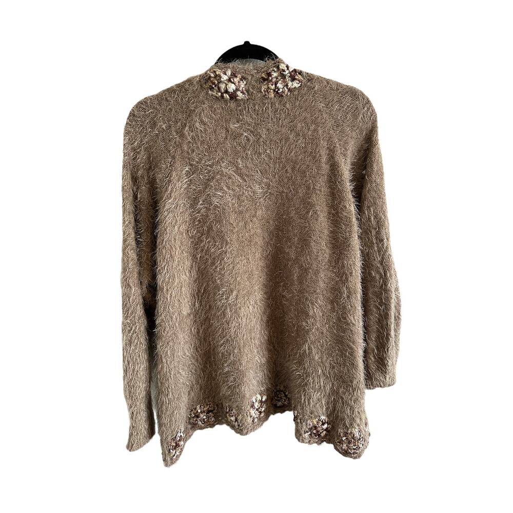Easel Women's Small/Medium Long Sleeve Brown Knitted Cardigan - Picture 7 of 14